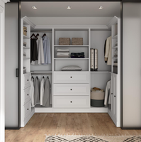 PRIMA personnalisé en forme de U promenade dans le placard organisateurs dressing système de garde-robe modulaire chambre garde-robe