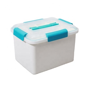 Trousse de premiers soins de <span class=keywords><strong>10</strong></span> <span class=keywords><strong>litres</strong></span>, boîte médicale en <span class=keywords><strong>plastique</strong></span> verrouillable avec plateau à compartiments multiples - Product Image 1