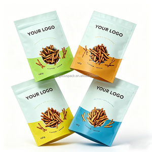 Custom Self Sealing <b>Bag</b> For Food Biscuit Candy With Transparent Window Heat Seal Resealable Snack <b>Packaging</b> <b>Bag</b> - Product Image 6