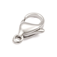 PVD or 18k noir or rose argent métal couleur acier inoxydable collier bracelet homard fermoirs bijoux accessoires