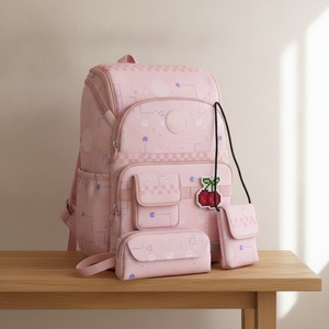 Juego de Mochilas Escolares 3 en 1 para Niños, Parches Bordados con Diseño Pixel Art, Diseño Ergonómico Ultraligero, Capacidad de 20-35L, Estuche para Lápices y Bolsa para Insignias Gratis - Product Image 2