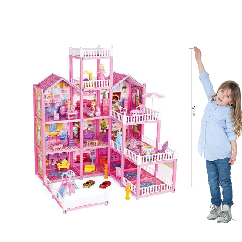 Лидер продаж, Розовый Замок принцессы, набор игрушек для девочек, сад, вилла, дом, кирпичи, подарок на день рождения