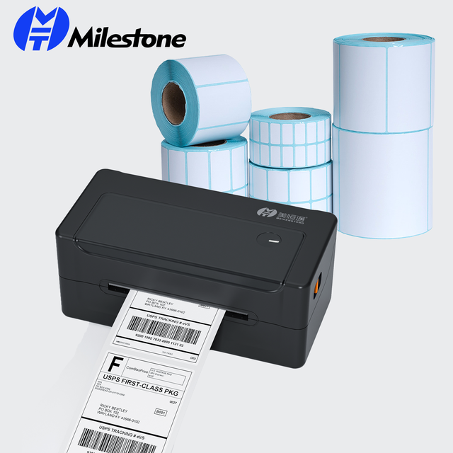 Milestone Mht-L1081 4x6 Wireless Thermal Label Printer 203DPI USB Interface TSPL Command Compatibility 1-Year Warranty Thermal