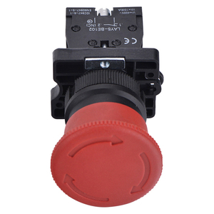 Red Mushroom Head 1nc 10a 22mm Metal Mushroom <b>Momentary</b> Lock <b>Push</b> <b>Button</b> <b>Switch</b> - Product Image 3