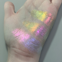 Poudre Multichrome Néon Hautement Pigmentée Sheenbow, Poudre Scintillante Effet Aurore Caméléon, Poudre Libre pour Maquillage des Yeux