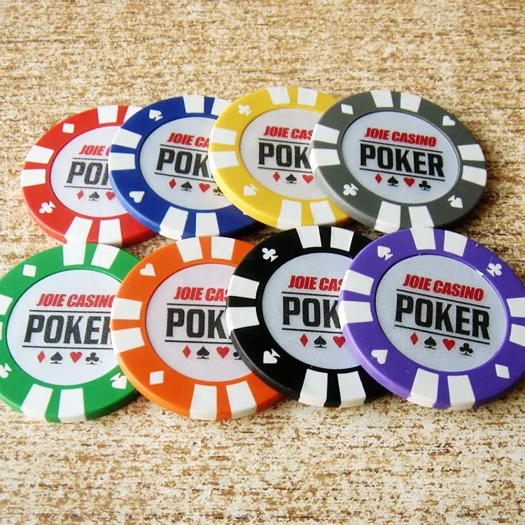 Custom High Quality Premium 40MM 14G Clay Poker Chips With Value Stickers