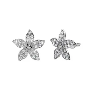 Sterling Silver 925 Premium Austrian Crystal Jewelry Fashion Accessories Factories Flower Earrings Destiny Jewellery