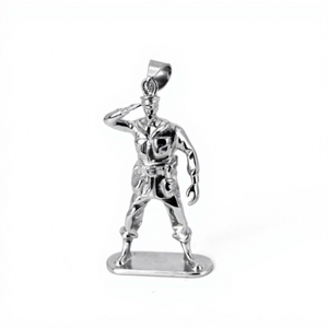 Yunnique toy Cartoon Soldier Pendant Necklace Stainless Steel Unisex Gift Jewelry unique design wholesale - Product Image 3