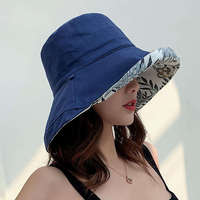 Sombrero de Sol de Ala Ancha para Mujer, Estilo Coreano, Reversible, Artístico, Versátil, para Viajes, Primavera-Verano