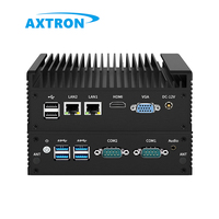 4GEN 5GEN J1900 J6412 Mini caja industrial sin ventilador computadora Nuc 5V Mini PC 2 LAN Linux Windows11 Ubuntu con enchufes AU/US/CN