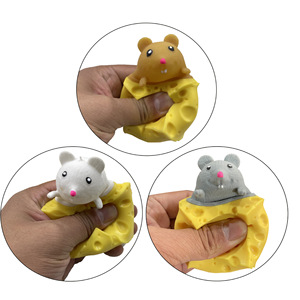 Wholesale Funny TPR Animal Pop Stress Relief Cheese Mouse Cup Soft Cute Squeeze Toy - Product Image 3