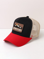 Gorra de béisbol de malla acrílica de 6 paneles con etiqueta impresa, estilo europeo-americano, para exteriores, pesca, protección solar, unisex, para parejas