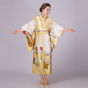 Yukata con <span class=keywords><strong>Obi</strong></span>-Kimono Sexy para mujer, vestido de noche japonés, disfraz de Cosplay Floral de talla única - Product Image 6