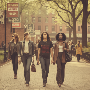 Camiseta feminista para mujer, Don't Owe You Sh*t, estilo vintage, cuello redondo, manga corta, 100% algodón, diseño con letras impresas - Product Image 2