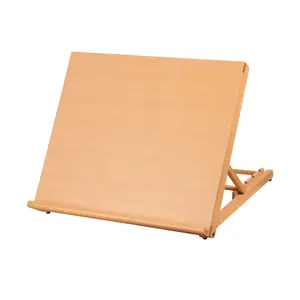 A3 Artist Drawing Board Beech Wood Table Top Easel 4-Position Adjustable Desktop Easel Painting Boards for Artists