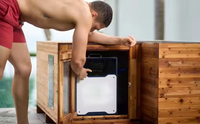 2026 Smarte Holz-Eisbadewanne mit WLAN-App-Steuerung, Edelstahl-Innenwanne, Pool-Kühlung, Kaltwasser-Tauchbecken