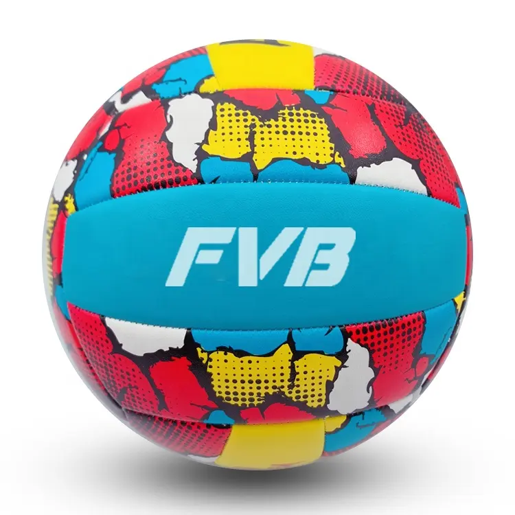 FVB yaz topları voleybol boyutu 5 özel orijinal eğitim spor şişme Pvc voleybol topları plaj voleybolu