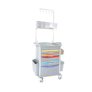 Hospital ABS Dental Medicine Trolley Emergency Utility Trolley Medical Equipment For Hospital Nursing Station