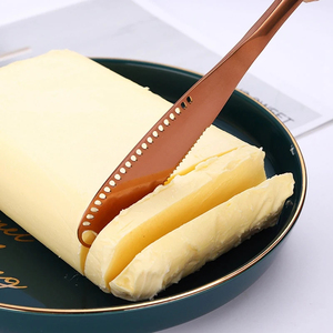Couteau à beurre en gros, couteau à fromage perforé, couteau à dessert, couteau à confiture en acier inoxydable, couteau à pain, outils de cuisine - Product Image 3