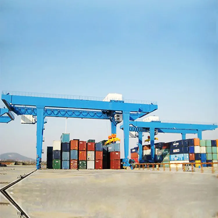 Gru RMG 40ft 50ft su rotaia gru a cavalletto portacontainer porta gru a cavalletto costo per container terminale