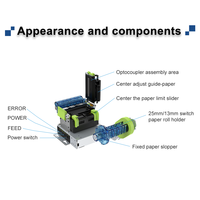 Imprimante thermique compacte CASHINO KP-212A 2 pouces 58 mm pour systèmes de gestion de files d'attente de kiosques autonomes