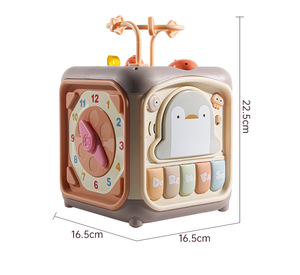 Nuovo Stile Pianoforte Musicale per Bambini 6 in 1, Giocattolo a Tamburo a Sei Lati, Cubo Attività Montessori per Bambini - Product Image 3