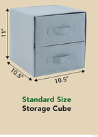 2 paquets de cubes de rangement en tissu avec poignée, bacs de rangement pliables en cube pour étagères, boîtes de rangement pour organiser les bacs de placard