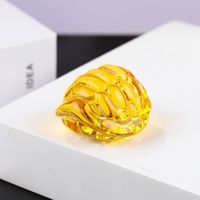 Accessoires DIY pour la maison et la voiture : Ornements en citrine à thème pierre, gravés à la main, en forme de coquille de tortue en verre coloré, riches cadeaux