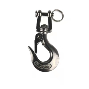 Crochet de levage pivotant en acier inoxydable 304/316, 360° °   Rotation, loquet de sécurité, anti-corrosion, pour levage industriel maritime - Product Image 2