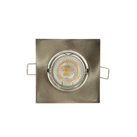 Plafonnier LED moderne avec projecteur carré en alliage de zinc, hotte encastrée, base GU10 pour l'éclairage du salon