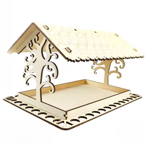 Katı ahşap <span class=keywords><strong>Birdhouse</strong></span> oyuncak çocuk DIY yaratıcı Graffiti <span class=keywords><strong>Birdhouse</strong></span> ahşap kuş yuva açık asılı halat kafes özelleştirilebilir - Product Image 2