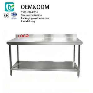 Table de travail en acier inoxydable de haute qualité pour <span class=keywords><strong>restaurant</strong></span>, cuisine commerciale, plan de travail en acier inoxydable robuste - Product Image 1
