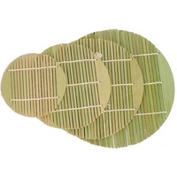 Tapis de cuisine japonais facile à utiliser 24X24 cm Tapis de bambou à sushi vert