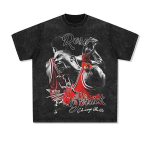 2023 rapper hip hop Ngắn Tay Áo Ai Cập cotton chất lượng cao T-Shirt axit rửa quá khổ t Áo sơ mi nặng cotton t Áo sơ mi quá khổ