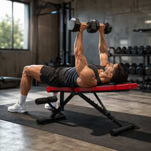 <span class=keywords><strong>Banc</strong></span> <span class=keywords><strong>de</strong></span> <span class=keywords><strong>musculation</strong></span> pliable et portable, <span class=keywords><strong>banc</strong></span> d'entraînement réglable pour appartement, salle <span class=keywords><strong>de</strong></span> sport à domicile, entraînement avec haltères - Product Image 3