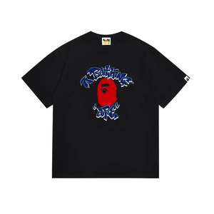 T-shirt pour homme Bapees, imprimé cœur noir, design rose, coupe classique - Product Image 4