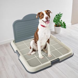 Pawise grand plateau d'entraînement <span class=keywords><strong>de</strong></span> pot pour chiot avec grille en maille et garde contre les éclaboussures support <span class=keywords><strong>de</strong></span> coussin <span class=keywords><strong>de</strong></span> <span class=keywords><strong>pipi</strong></span> pour chien avec mur haut toilette intérieure pour chien - Product Image 6