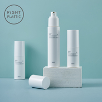 Flacon cosmétique de lotion à pompe sans air en plastique de luxe personnalisé 20ml 30ml 50ml Conteneur d'emballage rose givré pour soins de la peau pour perruques