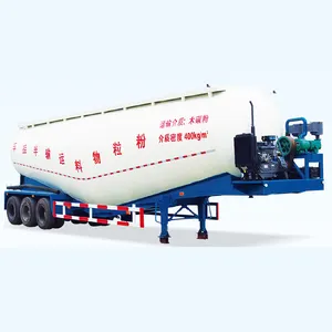 Chinesische Fabrik 60 Tonnen LKW-Träger Bulk Cement Tank Fracht pulver Tanker Bulk Powder Semi Trailer mit 3 Jahren Garantie