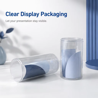 Fourniture directe Fabricant PVC Blister Couvercle Tube Boîte De Rangement Épaissie Transparent Bord Roulé avec Élastique Boîtes En Plastique