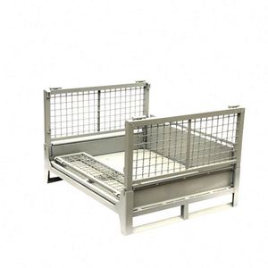 Nhiệm Vụ Nặng Nề Có Thể Gập Lại Kim Loại Ráp Dây Lưới Lưu Trữ Hậu Cần Thép Lồng/Container Mạ Kẽm <span class=keywords><strong>Stackable</strong></span> Và Kho Loại - Product Image 3