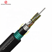Câble à fibre optique Hao Cheng GYTA53 monomode G652D/G655, blindage en ruban d'acier enterré, entièrement étanche
