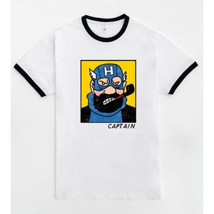 T-shirt Captain Adventure bianca con stampa grafica girocollo unisex per adulti taglia M - Product Image 1