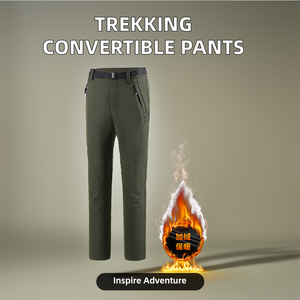 Pantalones elásticos Softshell ligeros Unisex, pantalones de construcción convertibles para otoño, senderismo, más estampado transpirable - Product Image 5