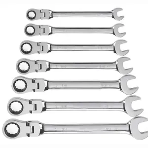 6-32 mm Open End Combination Wrench Set Flexible Ratchet Wrench Set Torque Wrench Spanner Repair Tools