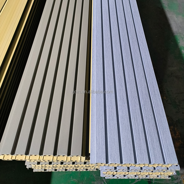 Waterproof and Soundproof WPC Fluted Wall Sheet Panels Indoor PVC Grille From Source Factory for Wall and Ceiling Decorations