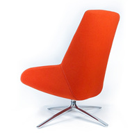 Fauteuil pivotant pour invités avec base en métal moderne, revêtement personnalisé écologique pour hall d'hôtel, appartement, salon, salle à manger, séjour