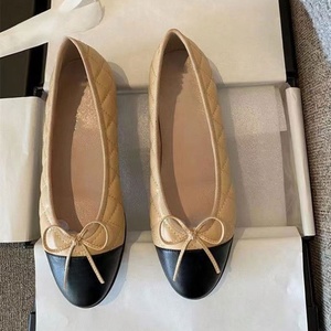 Chaussures plates de ballet décontractées en cuir véritable pour femme, modèle 2026, avec nœud et motif écossais, à enfiler, souples et confortables, pour toutes les saisons (hiver, automne, été) - Product Image 3