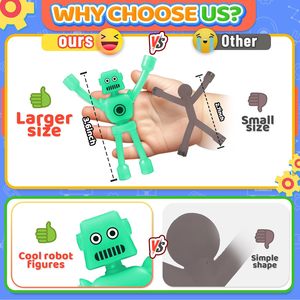 Juguetes <span class=keywords><strong>de</strong></span> viaje <span class=keywords><strong>de</strong></span> robots <span class=keywords><strong>de</strong></span> plástico <span class=keywords><strong>para</strong></span> niños y bebés, ideales <span class=keywords><strong>para</strong></span> cestas <span class=keywords><strong>de</strong></span> Pascua - Juguetes antiestrés <span class=keywords><strong>para</strong></span> viajes en avión y coche - Product Image 2