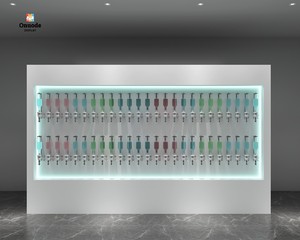 Kiosk nước hoa sang trọng với điểm nhấn vàng | quầy trưng bày tùy chỉnh & thiết kế nội thất cao cấp + xây dựng dịch vụ trưng bày nước hoa - Product Image 4